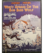 WALT DISNEY: (RARE VINTAGE SHEET MUSIC COLLECTION,1940,,S) THREE LITTE PIGS - £97.87 GBP
