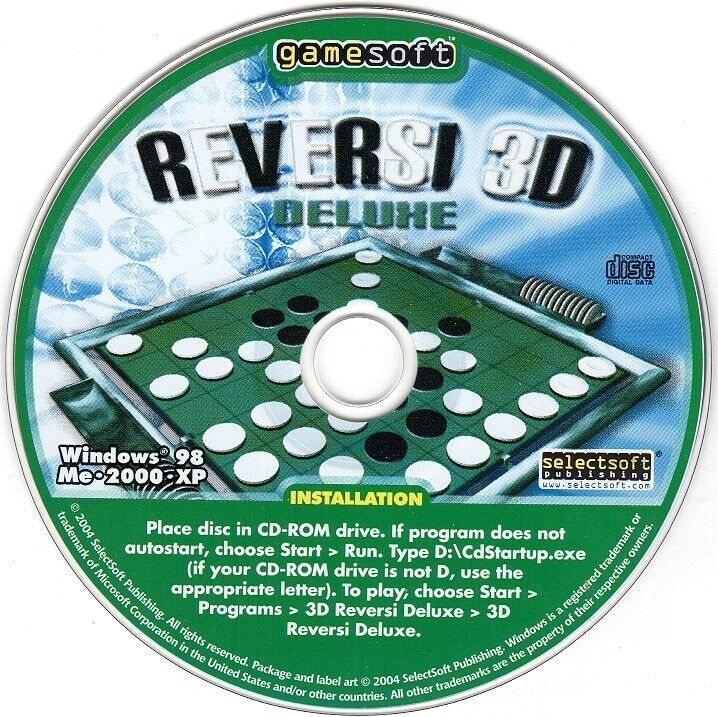 Primary image for Reversi 3D Deluxe (PC-CD, 2004) for Windows 98/Me/2000/XP - NEW CD in SLEEVE