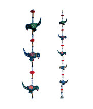 Rastogi Handicrafts Decorative Ornament Hanging 5 Parrot String SET OF 2 piece - £19.84 GBP