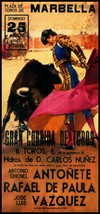 Bullfighting - Plaza De Toros De Marbella #5 Canvas Art Poster 12&quot;x 24&quot; - $24.99