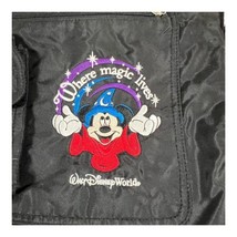 Walt Disney World Vintage Where Magic Lives Drawstring Black Backpack Ci... - $23.36