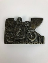 Rare Vintage 1970s **Kawasaki** Motorcycles Brass Belt Buckle - Fstshp - £11.16 GBP