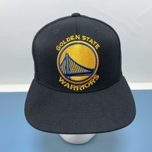 Golden State Warriors Mitchell &amp; Ness Snapback Hat NBA Logo Embroidered Black - £8.95 GBP