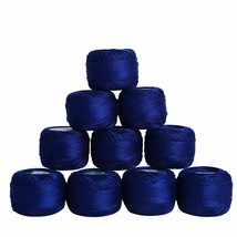 Red Rose Cotton Crochet Threads Mercerized Knitting Embroidery Yarn Royal Blue - £18.36 GBP