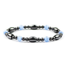 Charm Hematite Energy Bracelets Men Healing Protect Health Balance Bracelets Fas - £11.91 GBP