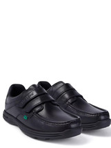 Kickers Homme Reasan Bracelet Cuir Habillé Chaussure à Enfiler - Noir UK 12 - $64.80