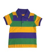 Child Medium Mardi Gras Classic Stripe Purple Green Yellow Short Sleeve ... - £21.17 GBP