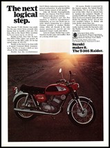 1968 Suzuki T-305 Raider Motorcycle Vintage Print Ad Red Sunset Desert Wall Art - $10.97