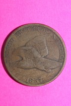 1857 Flying Eagle Cent Penny Exact Scarce Early Type Coin as Pictured 48 - $41.31 CAD