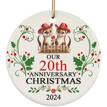 Our 20th Anniversary 2024 Ornament Gift 20 Years Christmas Cute Otter Couple - £11.70 GBP