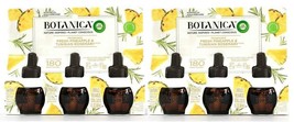 2 Botanica By Air Wick 2.02 Oz Fresh Pineapple Tunisian Rosemary 3 Ct Oil Refill - £23.38 GBP