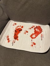 Blood Bathroom Mat Bloody Footprint Anti-slip Rug 22x15 1/2 New Without ... - $15.84