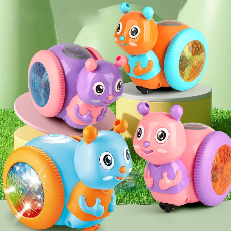 Cute Crawling Snail Baby Toys Cartoon Electronic Pet 360° Rotating With ... - $20.93