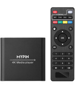 4K Media Player With Remote Control Digital Mp4 Player For 8Tb Hdd/ Usb ... - $121.99