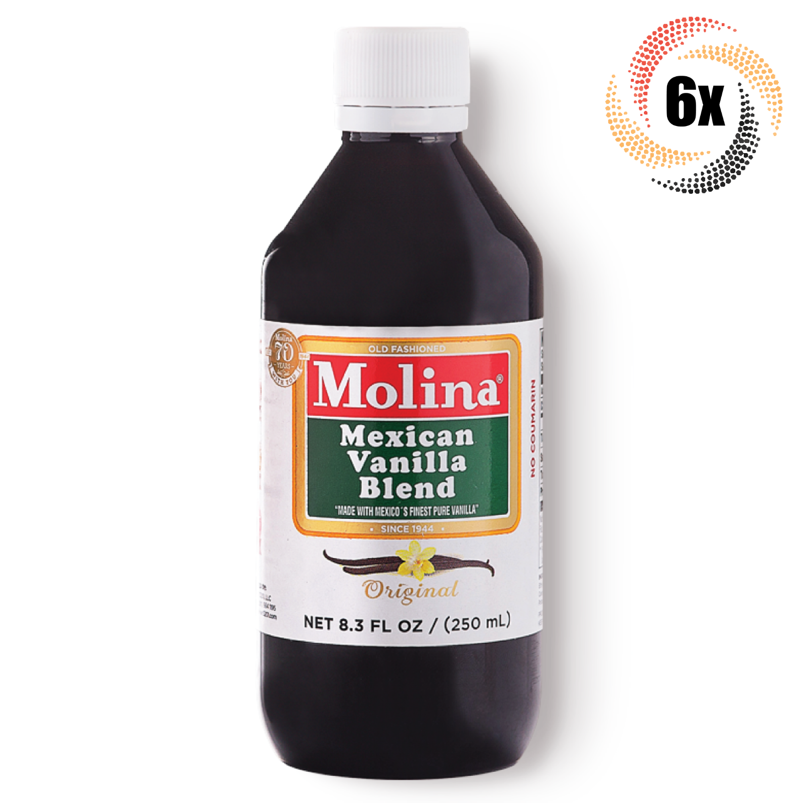 Primary image for 6x Bottles Molina Original Mexican Vanilla Blend Extract | 8.3oz | Fast Shipping