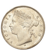 1882-H Straits Colonies Argent 10 Centimes ( Extra Fin , XF État) - $154.26