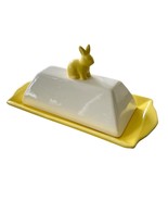 Large Ceramic Butter Dish Arlington Design Bunny Rabbit Lid Easter Sprin... - $272.87 MXN