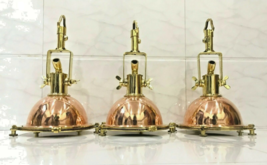 Spot Cargo Pendent Nautical Style Copper &amp; Brass Hanging New Light 3 Pcs - £745.79 GBP
