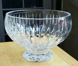 Waterford Marquis Sheridan Vertical Cut Crystal 9&quot; Round Pedestal Serving Bowl - £62.27 GBP