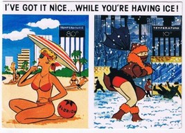 Comic Florida Postcard Nice Here Having Ice - $2.05