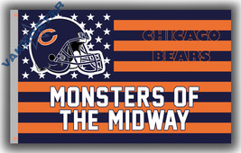 Chicago Bears Football Team Memorable Flag 90x150cm 3x5ft Monsters of th... - $13.95