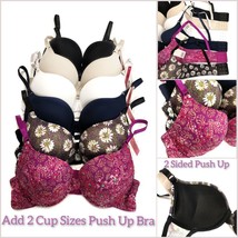 3 Hook Add 2 Cup Sizes Extreme Ultimate Extra Lift Padding Floral Push U... - $16.58+