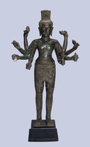 Ancien Khmer Style Debout Bronze Bayon Style Lokeshvara Statue - 122cm/49 &quot; - £3,271.13 GBP