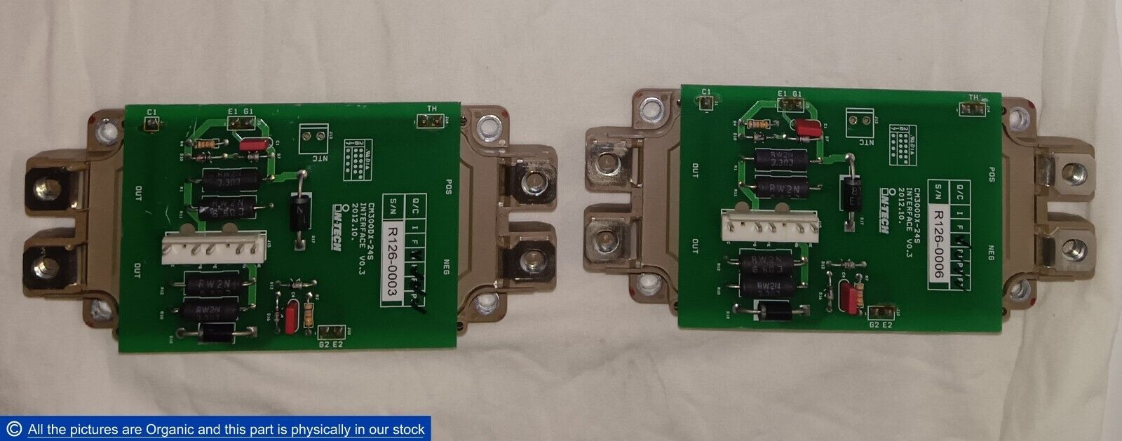 Fuji 2MBI600VN-120-50 IGBT Module 600A 1200V W/ In-Tech CM300DX-24S PCB ... - $89.00
