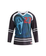 Scream Ghostface Horror Movie Long Sleeve Hockey Jersey Men&#39;s Size Medium - $285.34 MXN