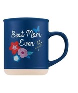 Barrco Best Mom Ever Ceramic Coffee Mug 14 oz Blue Floral - $13.99