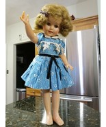 VINTAGE 14-15" Shirley Temple Ideal Doll ST-15 Blue Floral Dress INCOMPLETE - $109.95