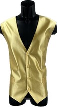 St. Patrick Men&#39;s Gold Vest 4 Buttons Black Back 100% Polyester Size XL - $19.99
