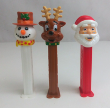 Lot of 3 Christmas Pez Dispensers Snowman, Santa, &amp; Reindeer (B) - £7.74 GBP