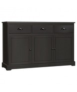 3 Drawers Sideboard Buffet Storage with Adjustable Shelves-Brown - Color... - $7,434.78 MXN