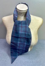 Beautiful Eleganza Blue Squares Made in Italy 100% Silk Cravat Ascot Scarf Tie - £11.92 GBP