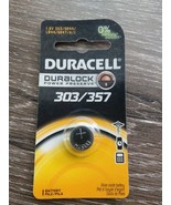 1 NEW DURACELL 303/357 SR44 LR44 SR47 SILVER OXIDE BATTERY NEW - $5.82