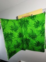 Vtg Hawaiiprint GVH Vibrant Floral BRIGHT Green Hawaii Crepe Fabric 4-1/2 YDS - £101.47 GBP