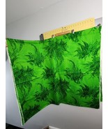 Vtg Hawaiiprint GVH Vibrant Floral BRIGHT Green Hawaii Crepe Fabric 4-1/... - £100.57 GBP