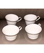 Vintage Noritake Ivory China Tulane 4 Tea Coffee Cups Gold Trim Japan El... - $13.87