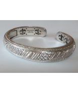 Signed Judith Ripka 925 Sterling Silver CZ Cuff Bracelet  Size 7 .1/4&quot; - $157.95 CAD