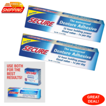 Waterproof Denture Adhesive - Zinc Free Extra Strong Hold For Upper (Pac... - $25.04