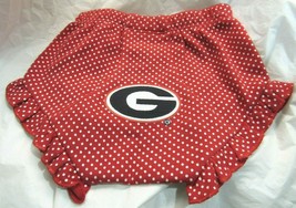 NCAA Georgia Bulldogs Red Pin Dot Ruffled Pants Circle G Logo Two Feet Ahead 178 - $9.99