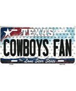 Cowboys Texas State Background Metal License Plate Tag (Cowboys Fan) - £11.95 GBP