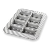 USA Pan Bakeware Aluminized Steel Mini Loaf Pan, 8-Well - £62.11 GBP