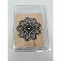 Stampin&#39; Up! Hello, Doily Rubber Wood Mount Stamp Lace Medallion - £15.66 GBP