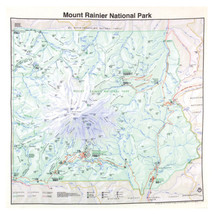 Printed Image Mount Rainier National Park Bandanna 22&quot; x 22&quot; Topo Map Outdoors - £8.70 GBP