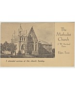 Vintage THE METHODIST CHURCH, ELGIN, TEXAS  J.W. Rowland, Pastor 1¢ POST... - $428.19 MXN