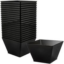 Lillian Tablesettings Plastic 8 oz | Black Rectangles Servingware | Pack... - $13.77