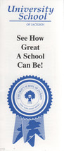 University School of Jackson 1970 Faith- Scholarship- Service Pamphlet - $5.00