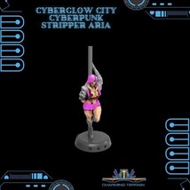 3D Printed Cyberglow City Cyberpunk Stripper Dancer Aria Miniature  - 28... - $9.90
